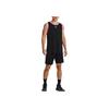 Under Armour Solid Color Elastic Waist Straight Shorts Men Bottoms Black 1370220-001
