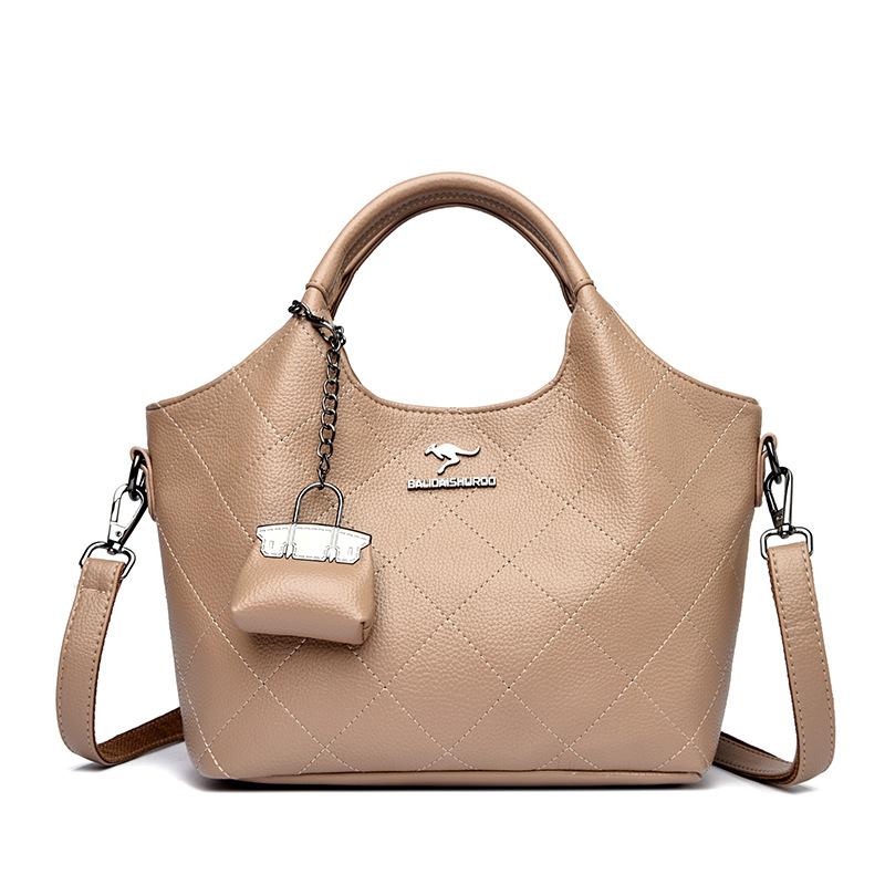 

Сумка-ведро для поездок на работу, Женская простая сумка ромбовидной формы, Нишевая модная и трендовая сумка через плечо хаки