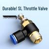 Pneumatic Speed Control Throttle Valve SL4-M5/6-01: Adjustable Air Tube Connector & Cylinder Pressure Regulator