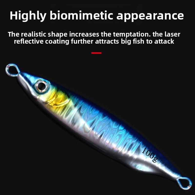 Shore Casting Lure Sea Boat Fishing 60/80/100 Grams Vibration Sinking Metal Jig Head Lead Bass Dedicated Artificial Hard Bait