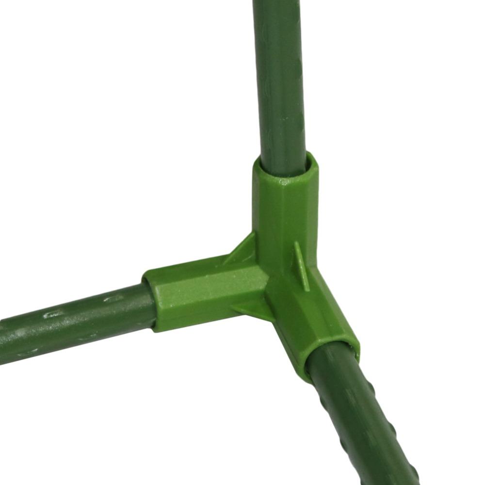 10Pcs 11mm Inner Diameter Gardening Plant Stakes Plastic Edging Corner Connection Accessories Greenhouse Plant Frame Connectors