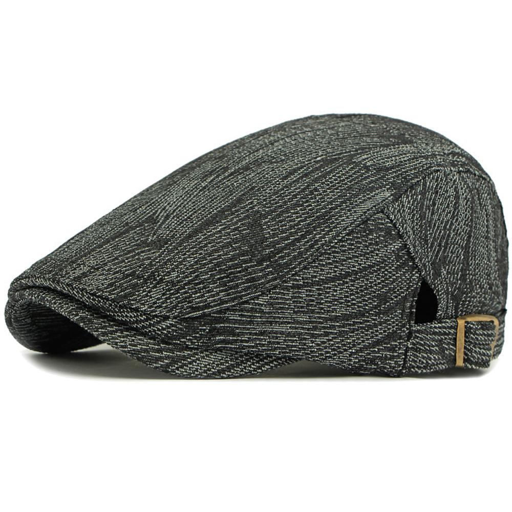 HT4773 Mens Beret Women Spring Summer Sun Cap Male Female Denim Beret Cap Retro Artist Painter Beret Hat Adjustable Ivy Flat Cap