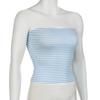 Strapless Women Tube Tops Cropped Off Shoulder Backless Short Tank Summer Party Club Stripedsolid Mini Vest 2024 New