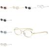 Vintage Metal Oval Sunglasses With Uv400 Protection For Fashionable Men And Women