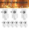 Windproof Reinforced Outdoor LED String Light Hooks - Screw-In Clips for Hanging