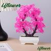 1PC Pink Desktop Artificial Bonsai DIY Home Garden Outdoor Floral Green Plant Flower Arrangement Gift Decoration