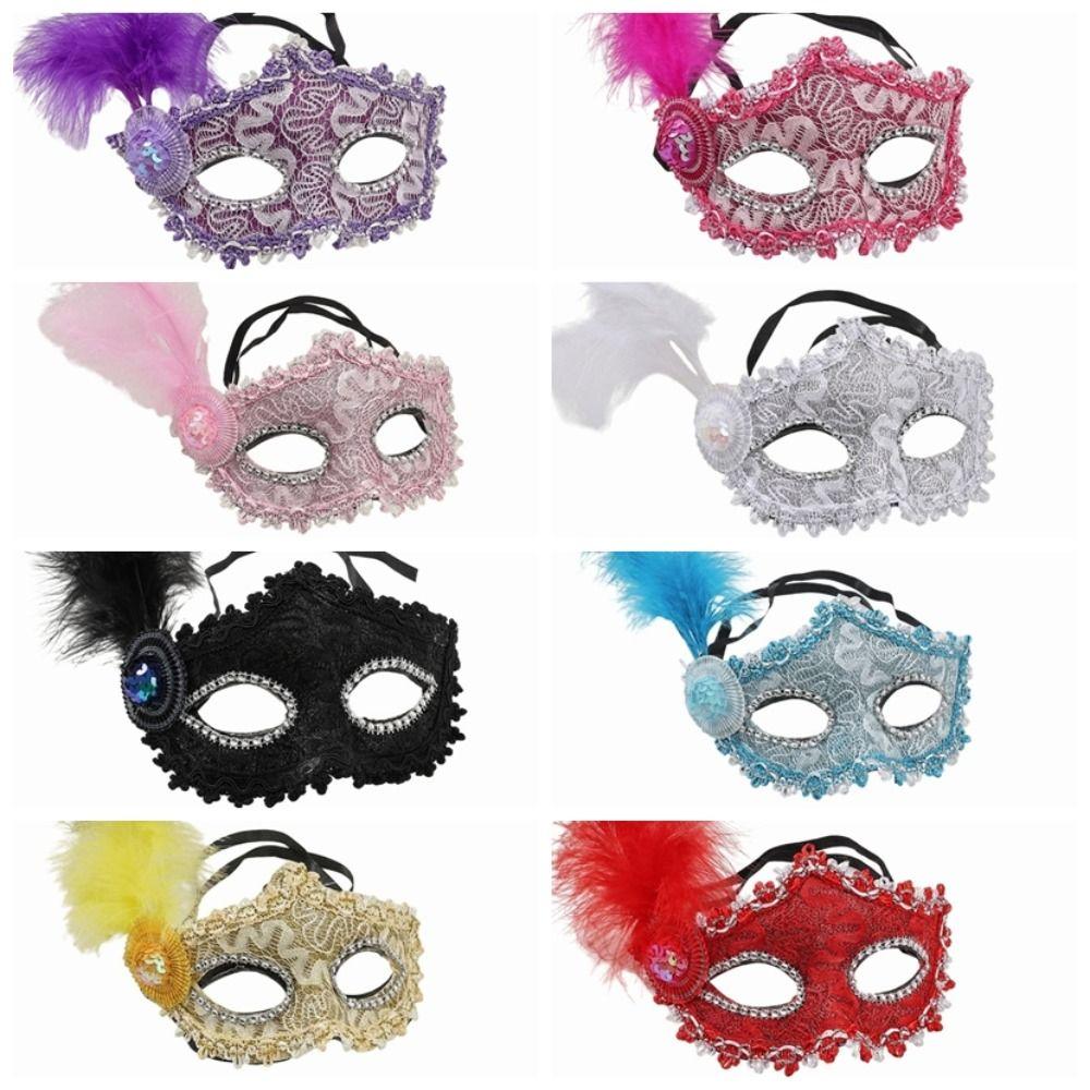 Lace Half-Face Mask Seductive Style Masquerade Ball Mask Halloween Festival Party Mask  Girl