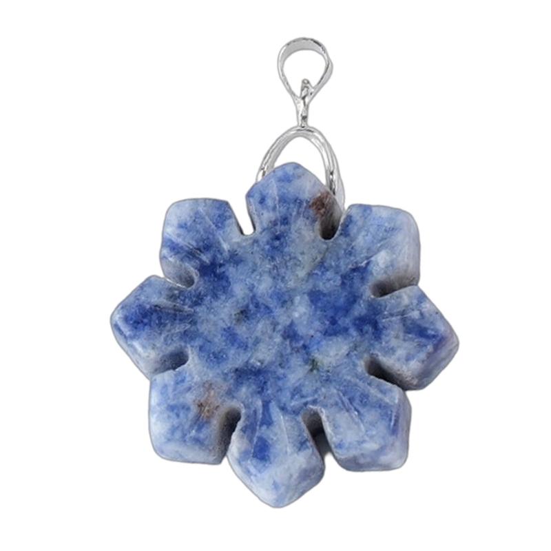 Handcraft Snowflake Agate Necklace Unique Stone Christmas Jewelry Suitable for Everyday Elegant