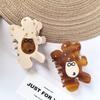 1pc \Little Bear Grab Clip Cartoon Cute Girl Accessories Daily Dressing Sweet Back of Head Shark Clip Medium Hair Grab