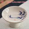 Ceramic Tableware High Legged Fruit Tray Vintage Chinese Style Snack Fruit Plate Home Festival Decoration Refreshment Plates