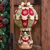 Festive Mantel Decoration Making Christmas Hot Air Balloon DIY Kit, 3D Felt Hanging Ornament Sewing Santa Creative Fabric Stitching Projects