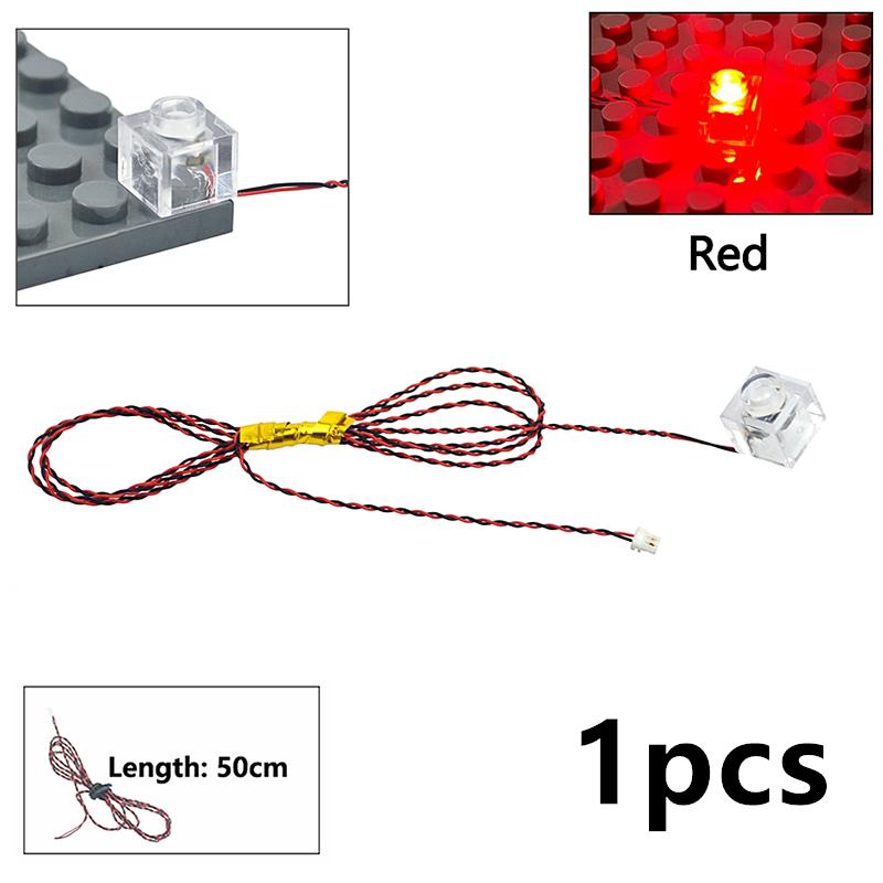 1 Pcs DIY 0.8mm Pin 1x1 1x4 1x2 LED Remote Control Building Block Flash Lamp City Light Lightsaber Spotlight Candle Lamp Bricks