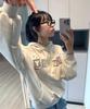 Text Box Applique Oversized Hoodie 2 Colors