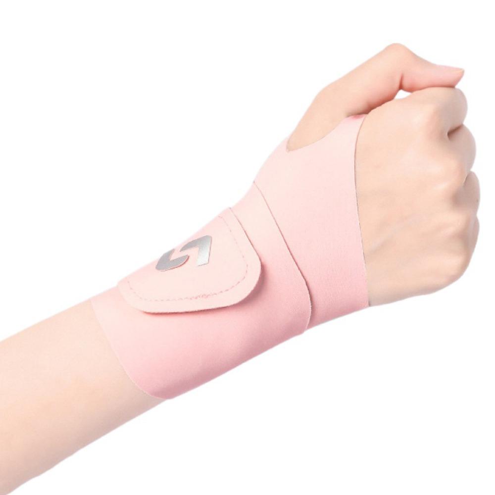 

Lightweight Elastic Wrist Guard High Elastic Comfortable Thumb Wrist Support Brace Breathable Portable Wrist Protectors Band рожевий