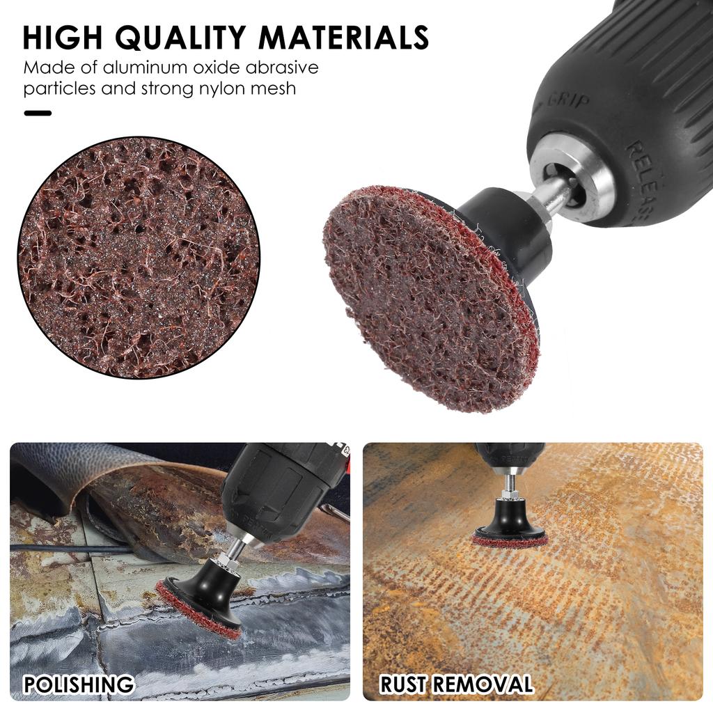 90Pcs Nylon Sanding Discs Set 2inch Quick Change Die Grinder Sanding Wheel with 1/4inch Holder Fine Medium Coarse Wear-Resistant