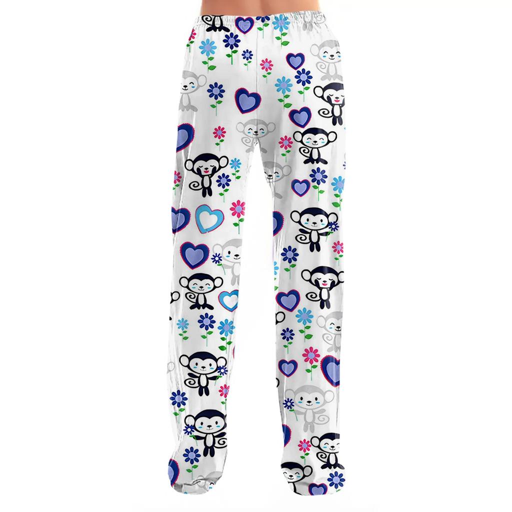 Women's Allover Printed Home Pants Sleeping Pajama Pants Long Pants Pajama Pants Yoga Pants