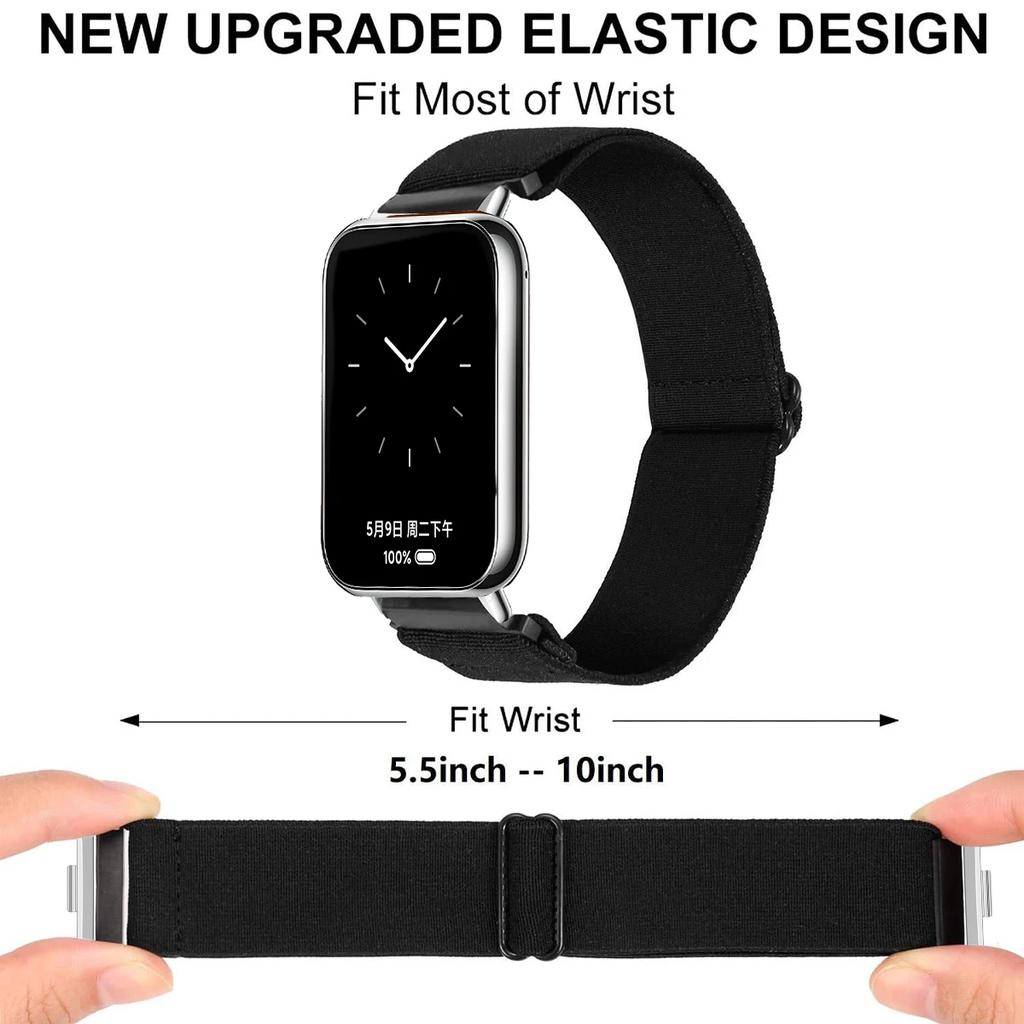 Nylon Strap for Xiaomi Mi Band 8 Pro/9 Pro Sports Elastic Replacement Bracelet WristBand Correa for Redmi Watch 4 Accessories