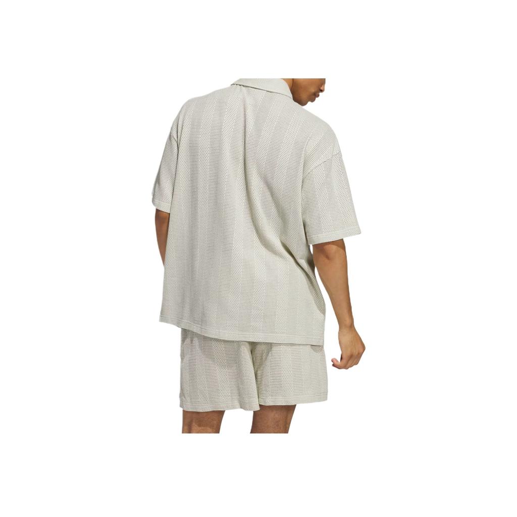 Adidas Originals Trefoil Series Comfortable Fashionable Simple Versatile Short Sleeve Polo Shirt Unisex Polo Shirts Gray White JP0653