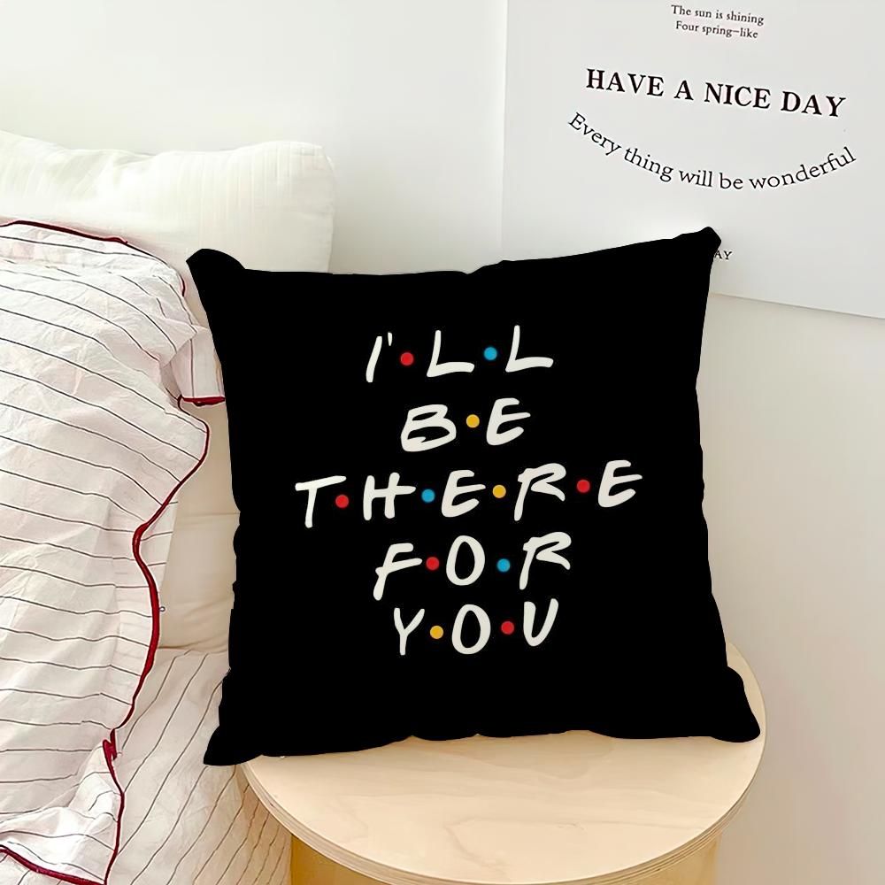 Classic Friends TV Show Pillow Case Sofa Living Room Bedroom Headboard Backrest Cushion Square Cushion Nap Time