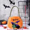 Bolsa de abóbora portátil de Halloween, doces ou travessuras, bolsa de doces para crianças, presente de feliz dia das bruxas, mochila de abóbora, bolsa de ombro