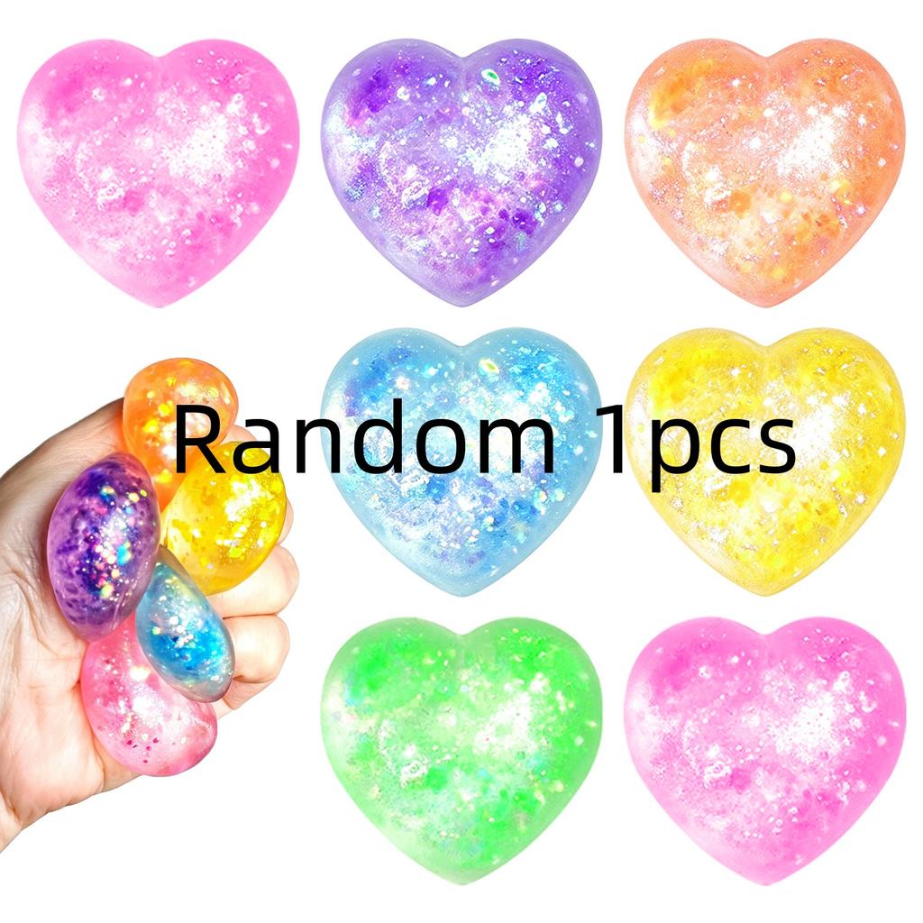 Heiß Glitzer Liebe Maltose Squishy Spielzeug Mini Stressball Knetspielzeug Stressabbau Dekompressionsspielzeug Zufällige Farbe