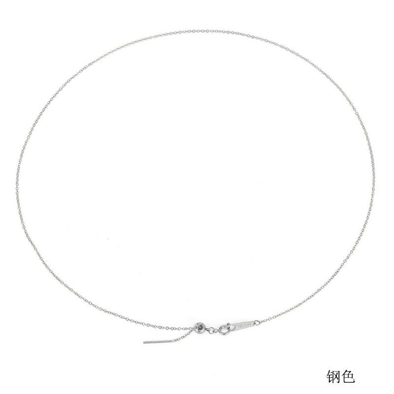 CARLIDANA Fine Jewelry Charms Hot Birthstone Necklace Fashion Simple Zircon Stainless Steel Necklace Christmas Birthday Gift