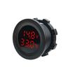 Real Time Battery Voltage Monitor Round Panel Voltmeter for Car Motorcycle Temperature 12V24V Waterproof and Reliable