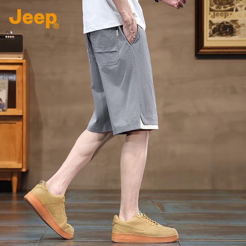 JEEP Men s Ice Silk Casual Five-Point Shorts M