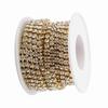 SS16 5yardCelsiusroll   Rhinestone Chain   Fashion Close Cup Chain Golden Apparel Accessories