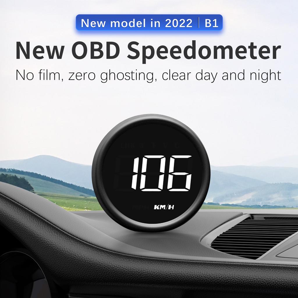 HUD B1 OBD Head Up Display Projector Screen Speed Meter Overspeed Alarm RPM Voltmeter Water Temperature Gauge Digital LCD Panel