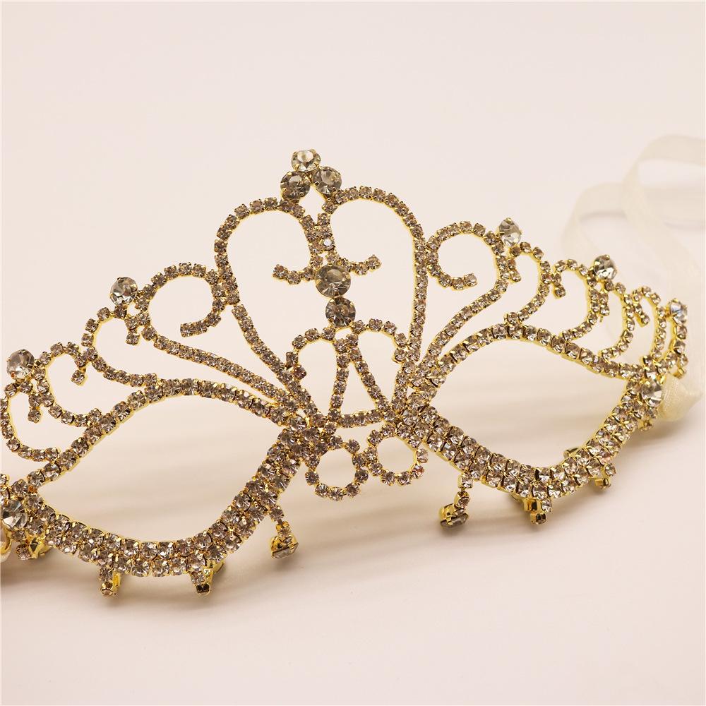 European And American Masquerade Female Masquerade Sexy Rhinestone Princess Adult Festival Party Performance Party Half Face Mask