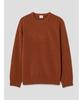 SHIFT.G Wool Texture Crewneck Sweater Orange