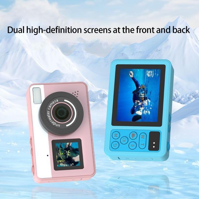 IP68 Waterproof Digital Camera 48MP High Resolution Underwater Photography 10ft Depth Lightweight Design for Snorkeling