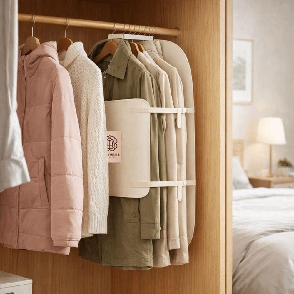 Oxford Cloth Clothing Compression Board Large Capacity Dust-proof Clothes Dust Cover Folding Space Saving Suit Cover Storage Bag