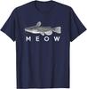 T-shirt Graphique Poisson-chat Miaou Jeu de Mots Drôle Pêcheur Amoureux Cadeau T-shirt