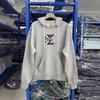 Mens Oversized Hooded Zip-Up Sweatshirt With Graphic Print Cotton Blend Fall Winter Streetwear