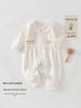 Baby Lapel Jumpsuit: Lightweight Four-Season Infant and Toddler Romper for Autumn and Winter
