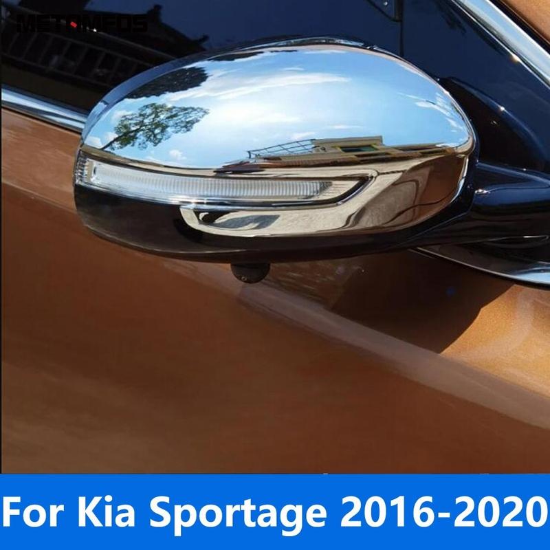 Rear View Mirror Cover Trim For Kia Sportage 2016-  Chrome Side View Mirror Protector Exterior Accessories Car Styling