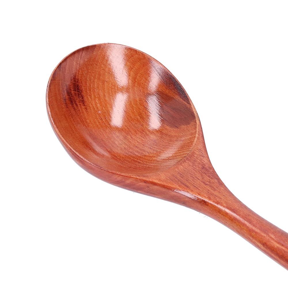 5Pcs Wood Rice Spoon Smooth Mixing Spoon Lightweight Soup Ladle Kitchen Use