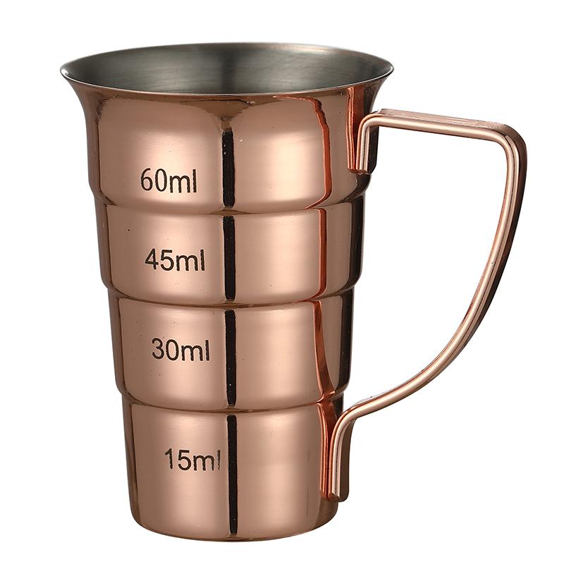 Edelstahl Stufen Jigger Cocktail Jigger mit Griff, 60ml (2 Unzen)