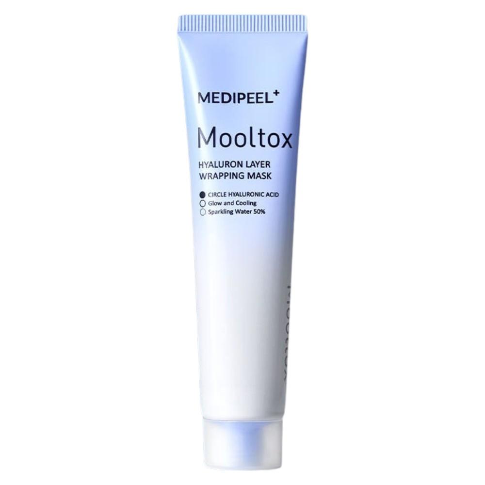 MEDI-PEEL Hyaluron Acid Layer Mooltox Wrapping Mask 70ml Deep Hydration Pore Tightening Glow Pack (+ Dual Brush)