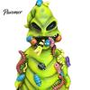 Rotten Green Creature Decor Rotting Halloween Figurines, Horror Statue with Colorful Worms, Resin Yard Creative Pumpkin Dice Ornaments for Patio