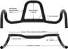 REDSHIFT Kitchen Sink Handlebar without Loop for and Commuter Aluminum Drop with 20mm of 41cm Width Road, Gravel, Touring, Bikes, Bar, 31.8mm Clamp,
