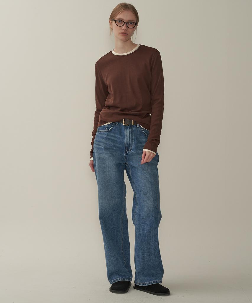 MOTT Double Stitch T-Shirt - Brown
