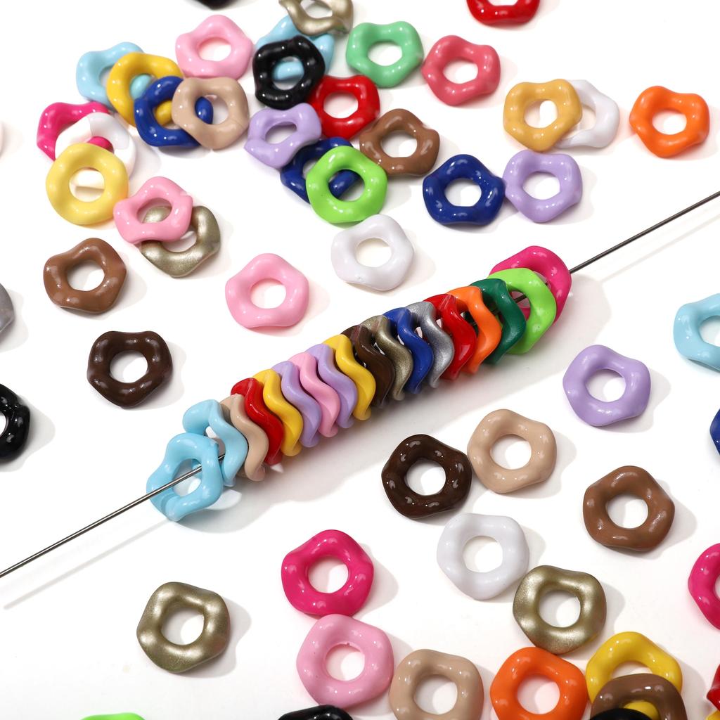 5/20 Sztuk Akrylowe Malowane Natryskowo Warstwowe Koraliki Do DIY Naszyjnika Bransoletki Kolczyków Tworzenia Biżuterii Akcesoria Rzemieślnicze