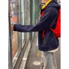 Men's Retro Color Block Hooded Cardigan Sweatshirt for Autumn/Winter