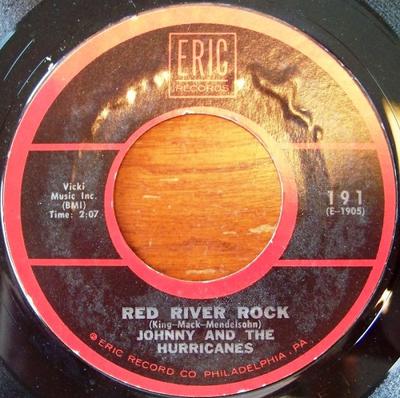 7-Zoll-Schallplatte JOHNNY & THE HURRICANES – Red River Rock / Reveille Rock 191 Eric Records US Rock Used