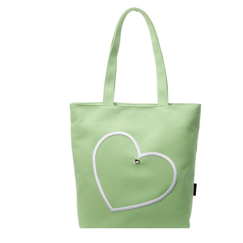 Love Canvas Bag Women's Large Capacity Tote Bag Commuter Underarm Bag