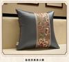 Summer Cotton Sofa Pillowslip Peony Flower Embroidery Living Room Pillowcase Soft Washable Wear-resistant Lumbar Support Cover