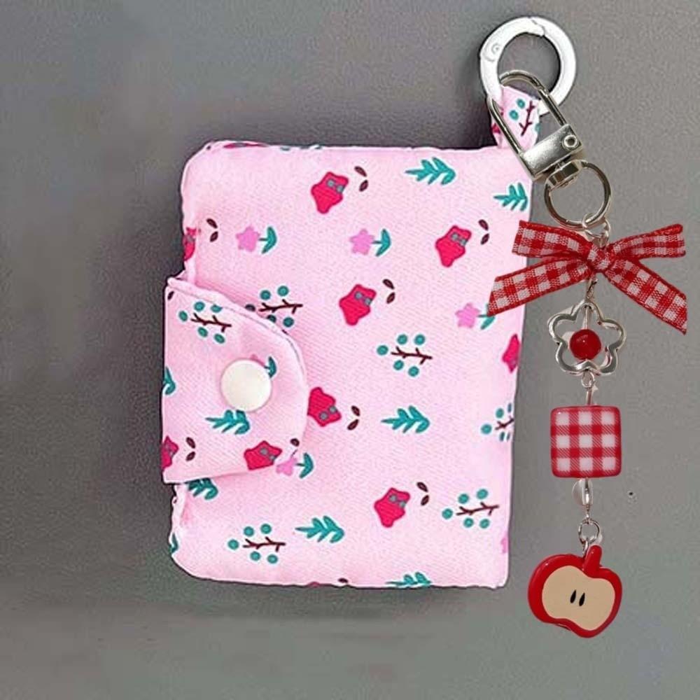 

Large Capacity Small Makeup Lipstick Bag Cherry Mini Cloth Storage Bag Outdoor розовый